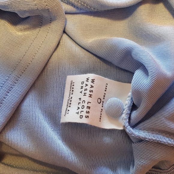 ⭐Host Pick⭐ Pale pastel blue stretch Glassons top M - Picture 3 of 5